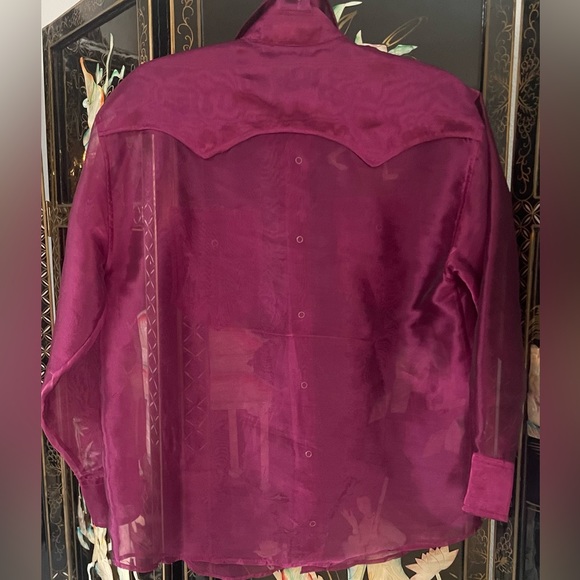 GUESS GEORGES MARCIANO SHEER BLOUSE - Picture 8 of 8